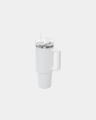 Kubek ze stali z recyklingu 1,2 l Peakflow z nadrukiem - Biały
