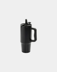 Kubek szczelny ze stali nierdzewnej z recyklingu 900 ml z nadrukiem - Czarny
