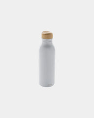Butelka ze stali nierdzewnej z recyklingu Avira Alcor 600 ml z nadrukiem - Biały