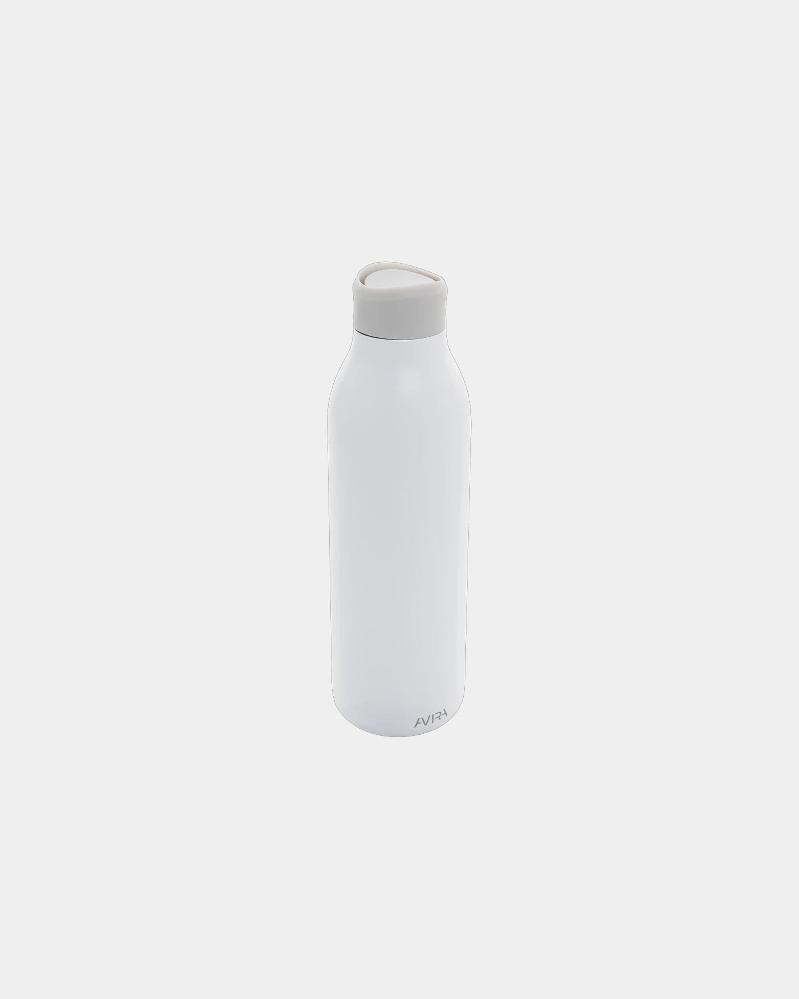 Butelka na wodę ze stali z recyklingu Alok 600 ml z nadrukiem - Biały