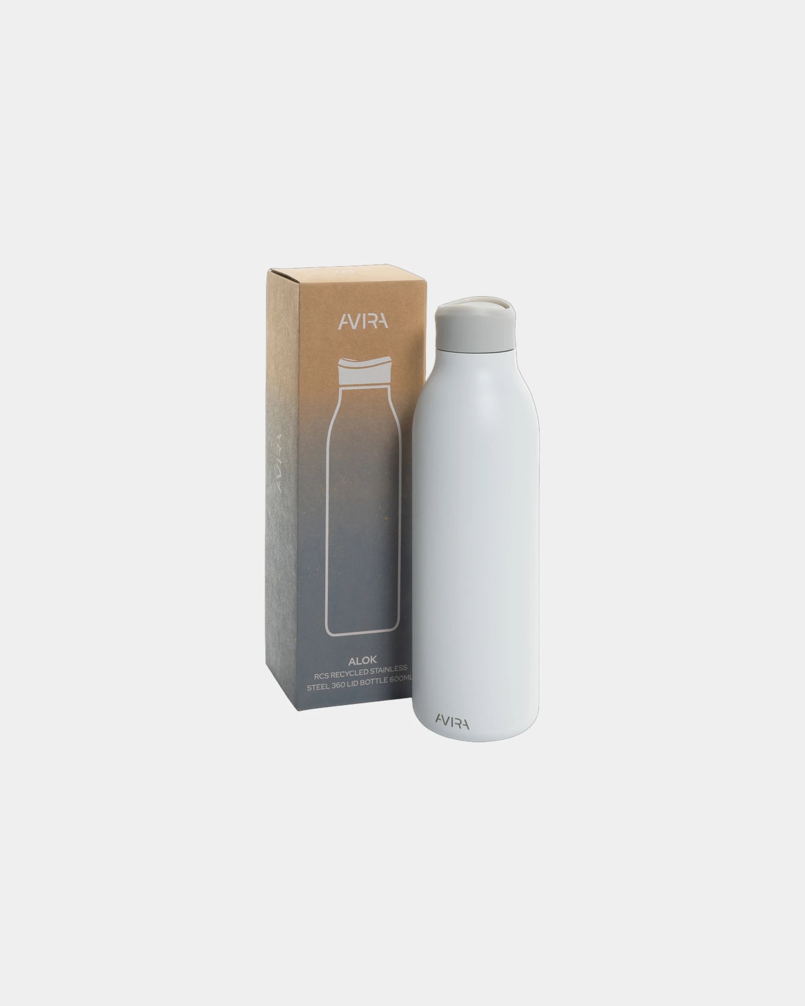 Butelka na wodę ze stali z recyklingu Alok 600 ml z nadrukiem - 24