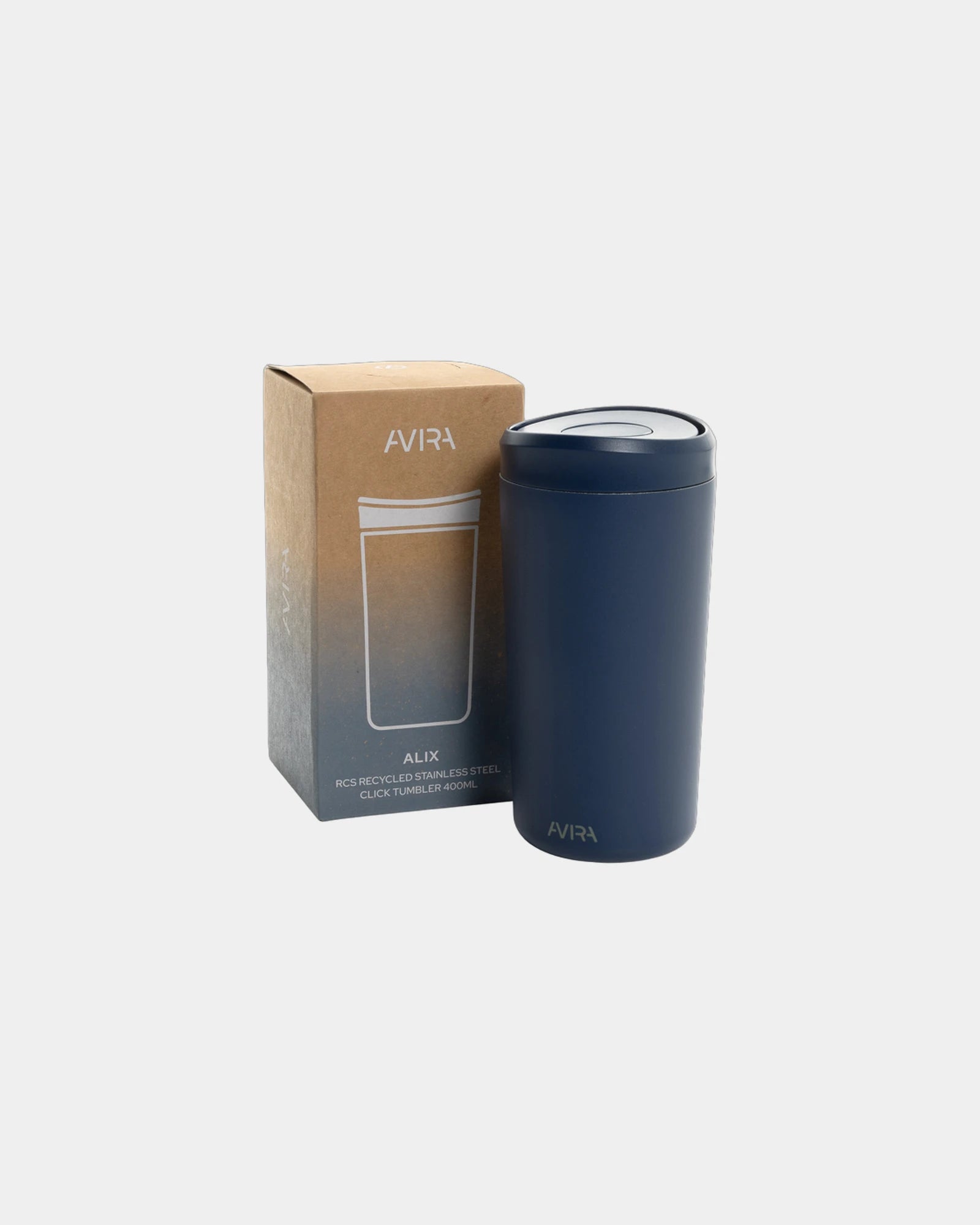 Kubek ze stali z recyklingu 400 ml Alix z nadrukiem - 28