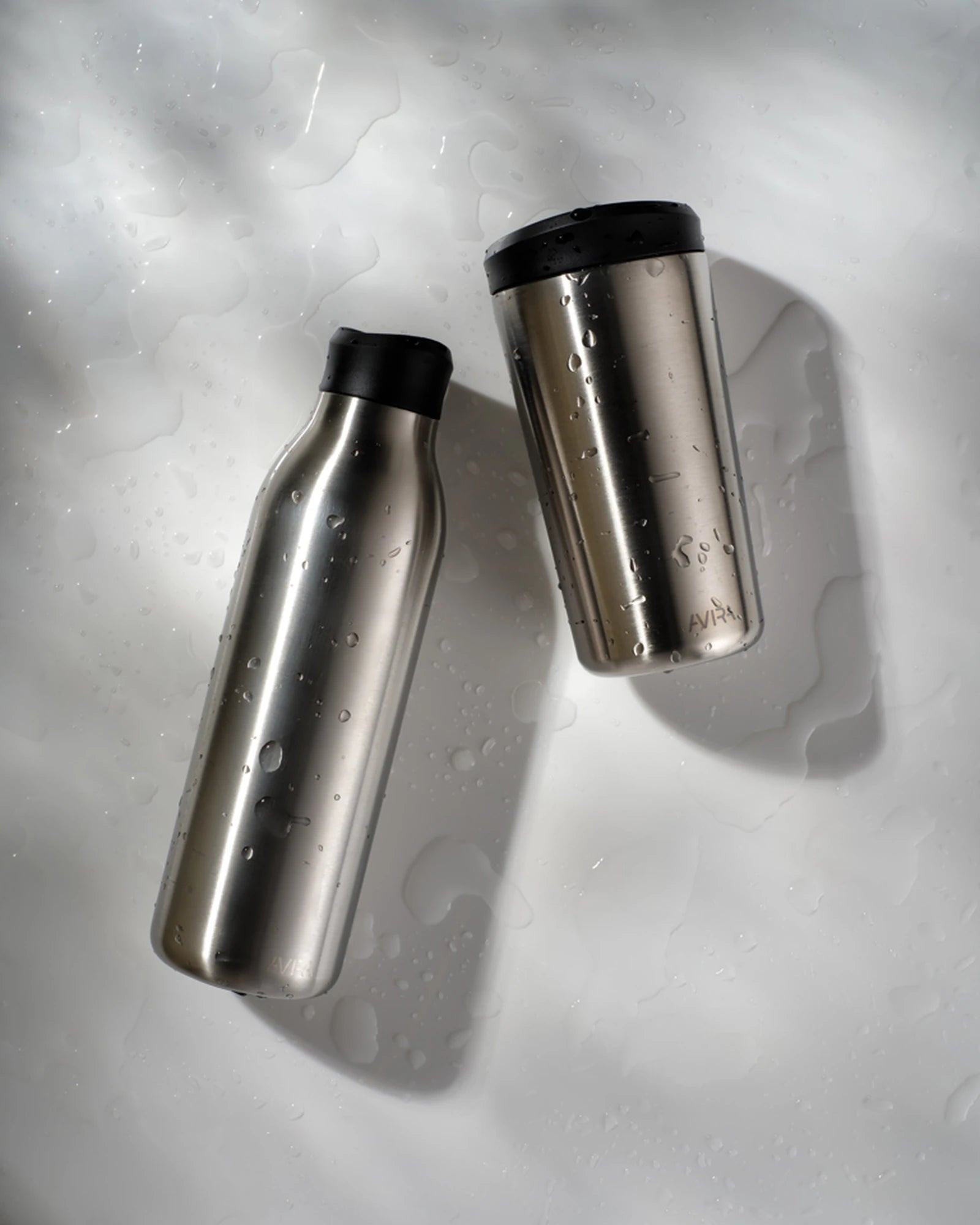 Kubek ze stali z recyklingu 400 ml Alix z nadrukiem - 18