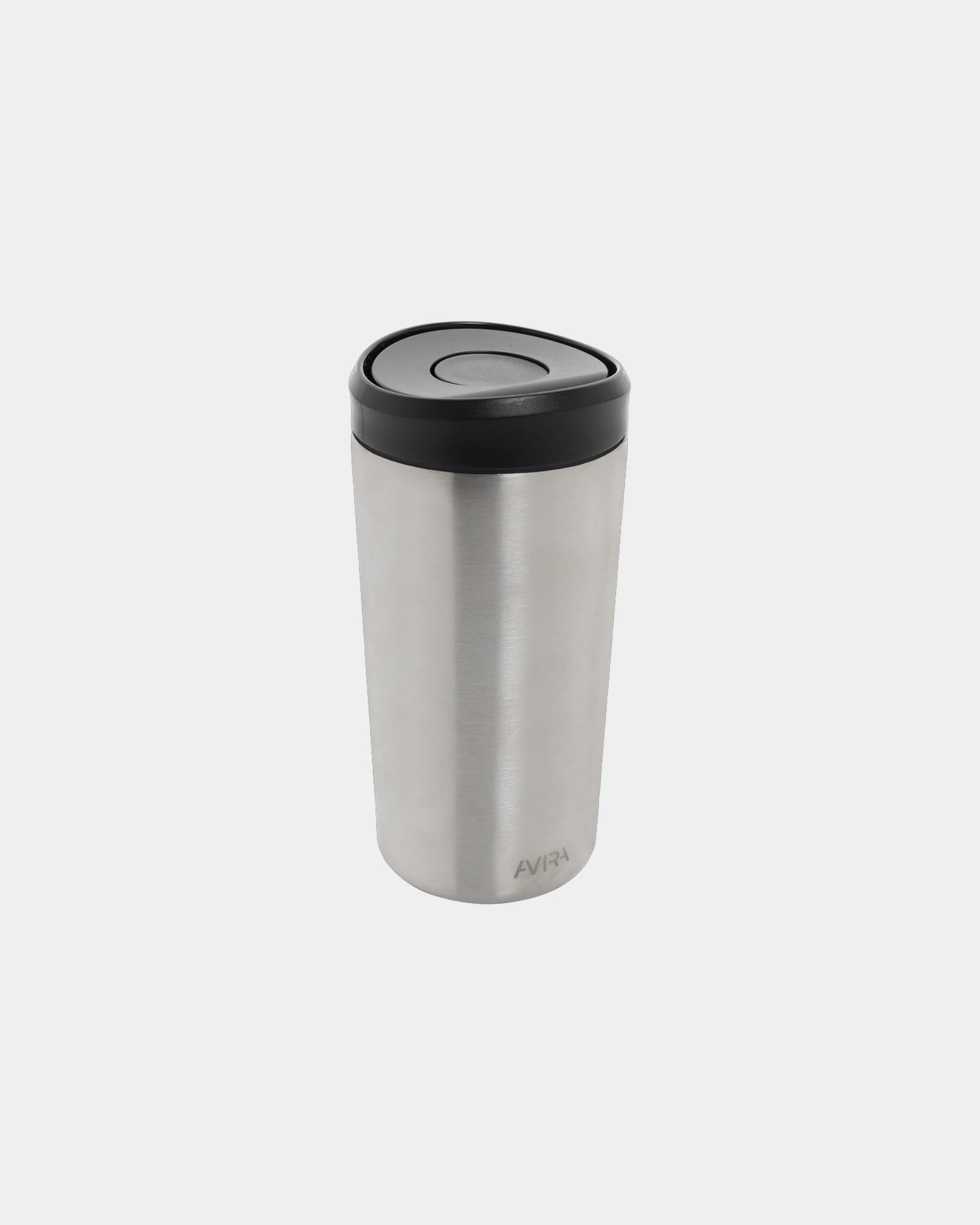 Kubek ze stali z recyklingu 400 ml Alix z nadrukiem - Srebrny