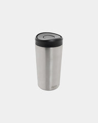 Kubek ze stali z recyklingu 400 ml Alix z nadrukiem - Srebrny