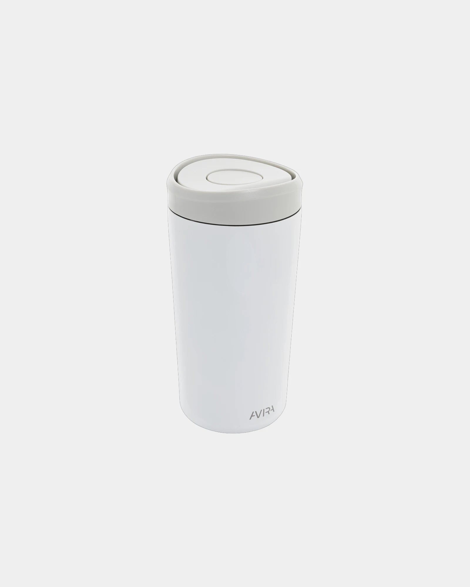 Kubek ze stali z recyklingu 400 ml Alix z nadrukiem - Biały