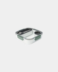 Lunchbox ekologiczny Black + Blum Original 1 l z nadrukiem - Zielony oliwkowy