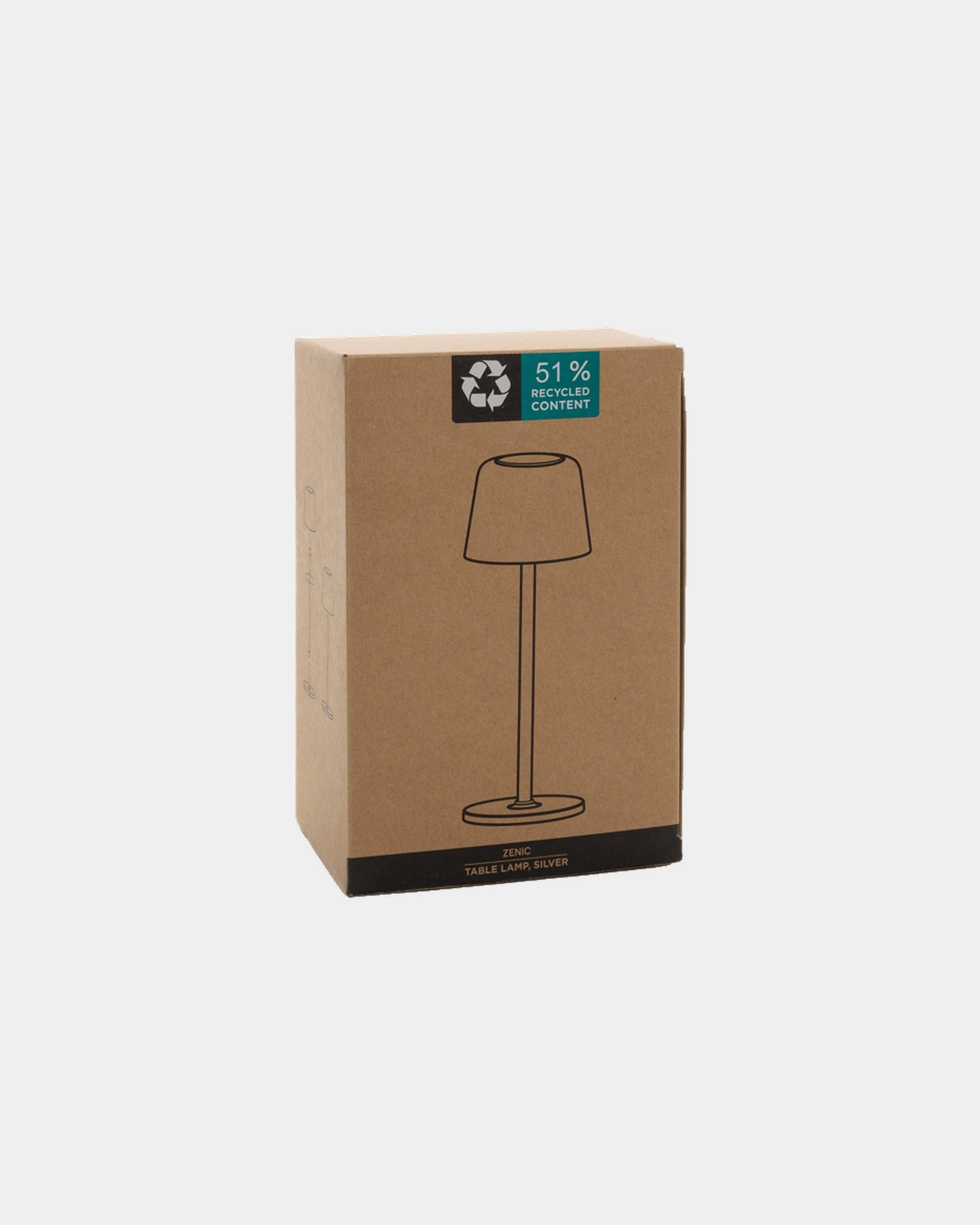 Lampka biurkowa z plastiku ABS z recyklingu Zenic z nadrukiem