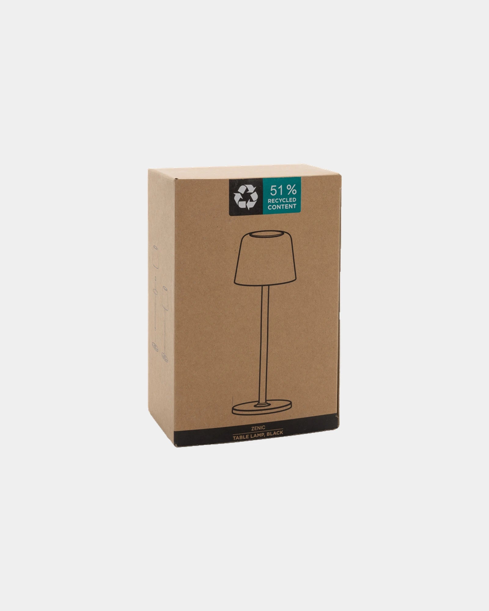 Lampka biurkowa z plastiku ABS z recyklingu Zenic z nadrukiem