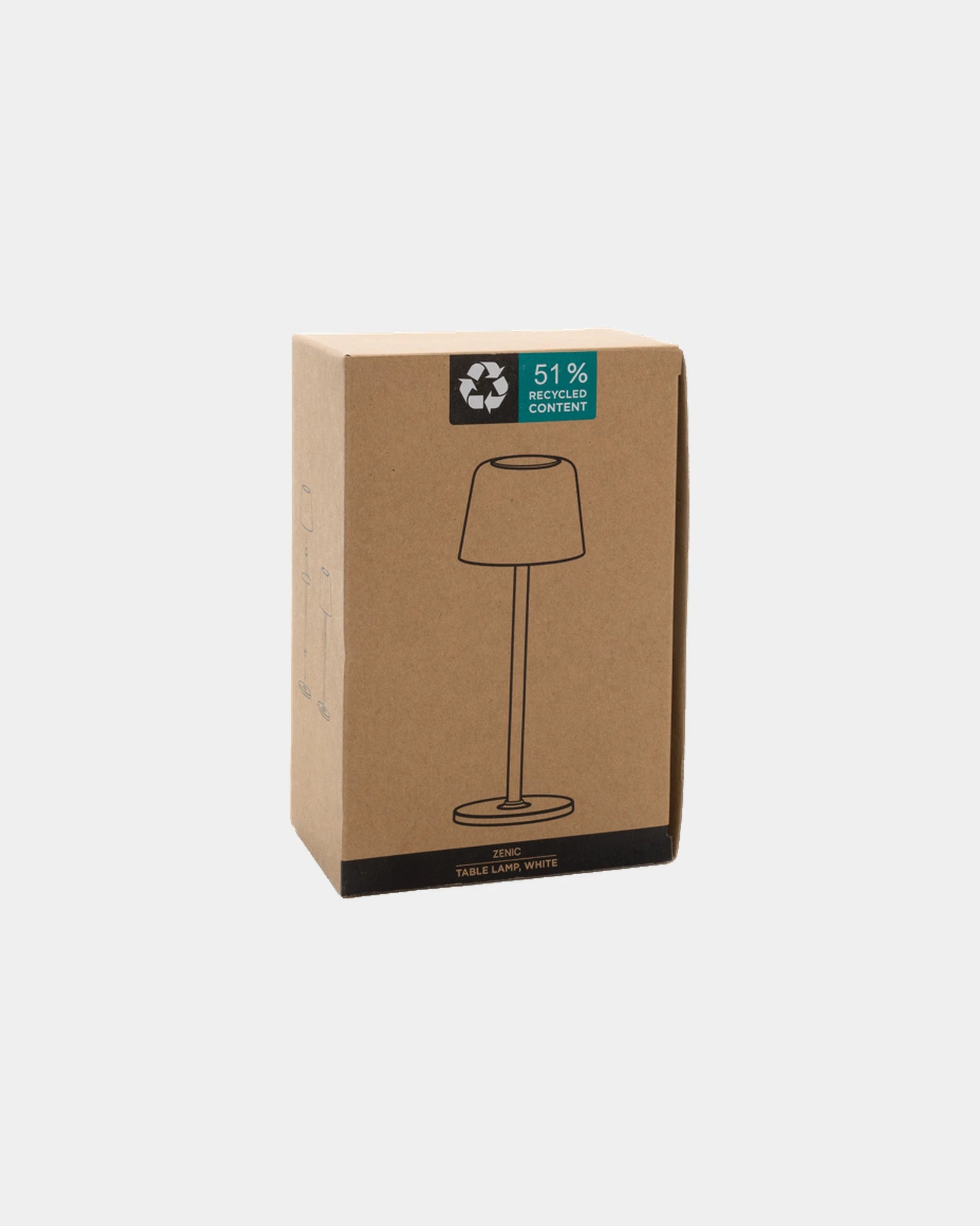 Lampka biurkowa z plastiku ABS z recyklingu Zenic z nadrukiem