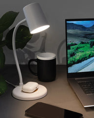 Lampa biurkowa z korka i plastiku 15W z nadrukiem - 8
