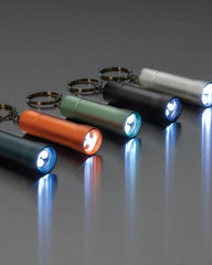 Brelok latarka z aluminium z recyklingu RCS Flash z nadrukiem - 5