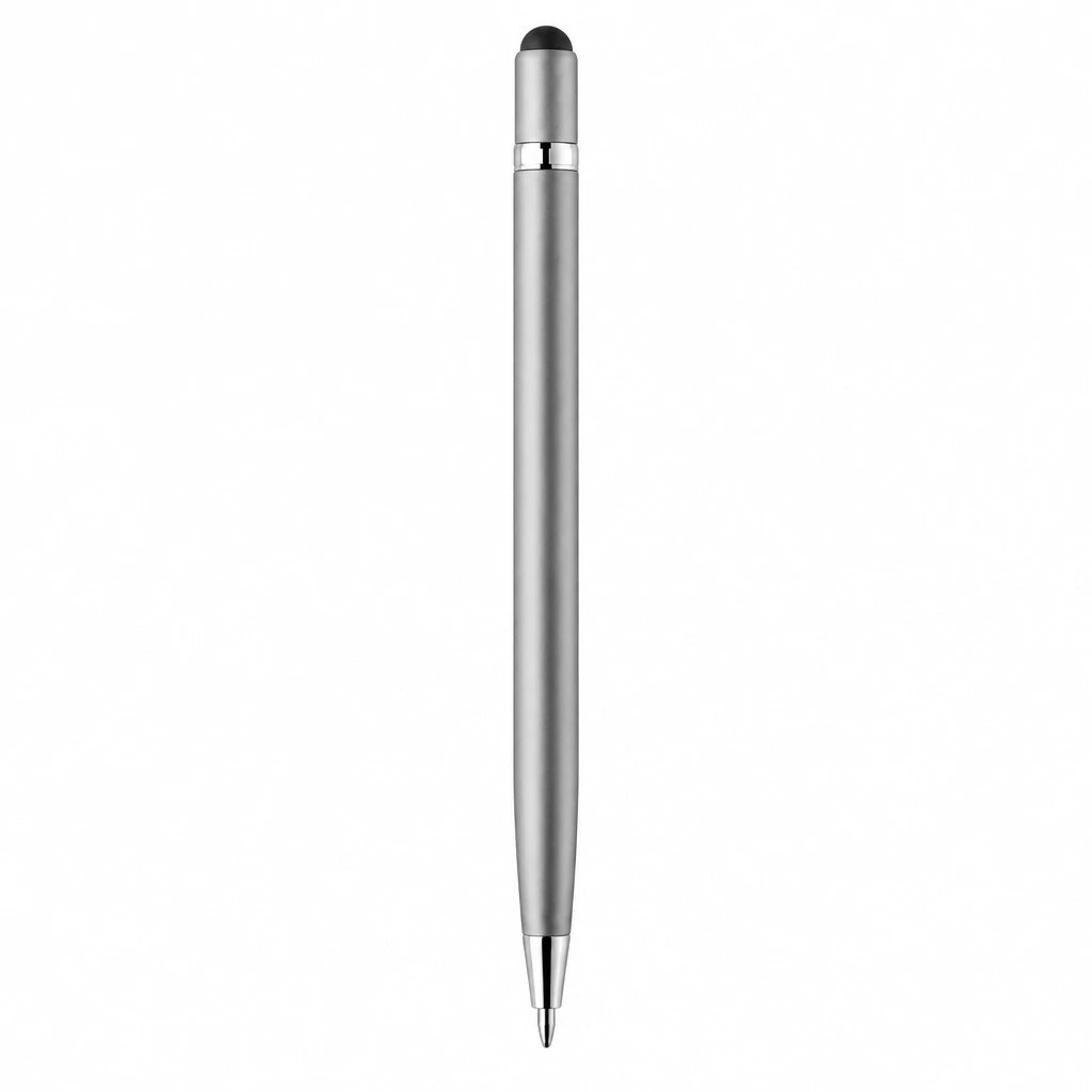 Stylo stylet en métal épuré à personnaliser - Argent