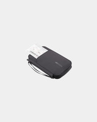 Etui na paszport z recyklingu, anti-RFID, z nadrukiem - Czarny