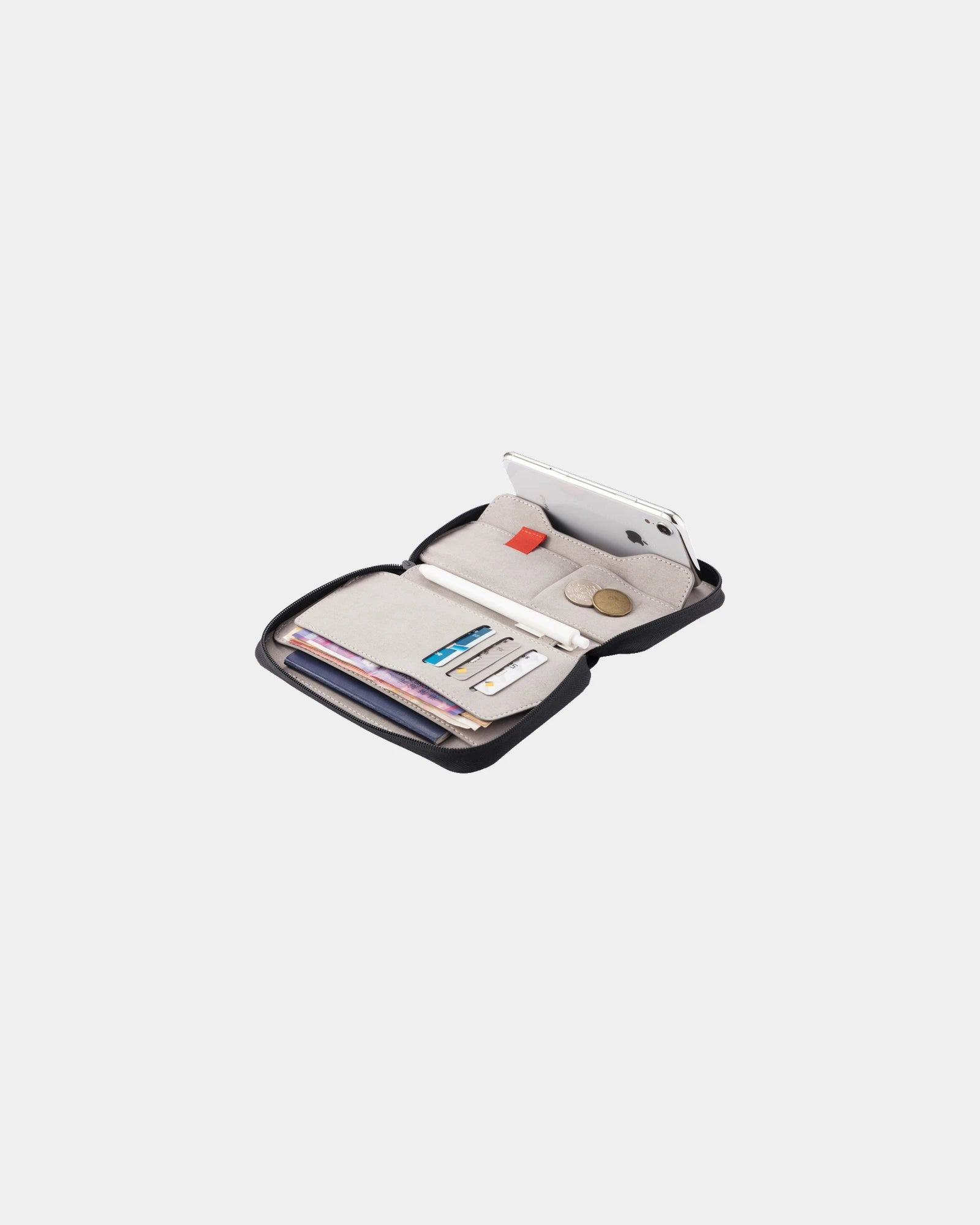 Etui na paszport z recyklingu, anti-RFID, z nadrukiem