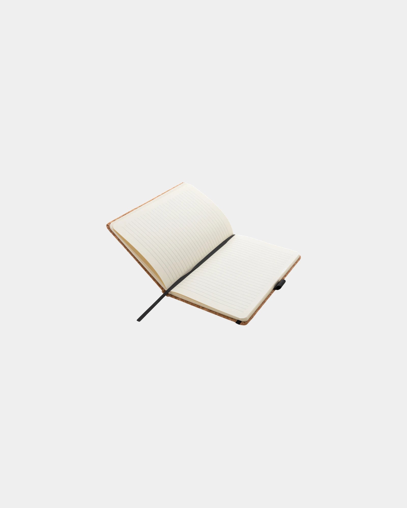 Notes A5 w okładce z korka, brązowy, z nadrukiem
