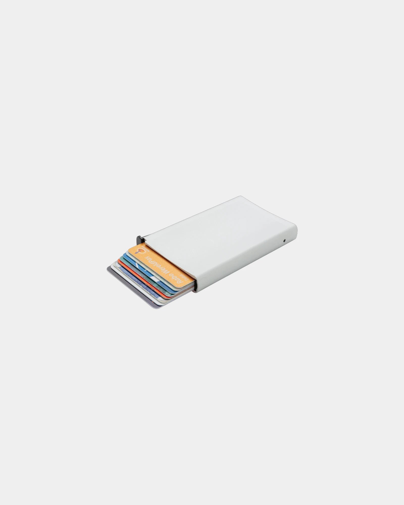 Etui na karty z aluminium anti-RFID na 10 kart z nadrukiem - Srebrny