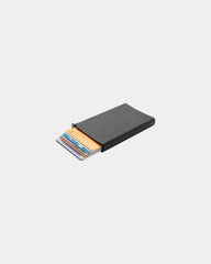 Etui na karty z aluminium anti-RFID na 10 kart z nadrukiem - Czarny