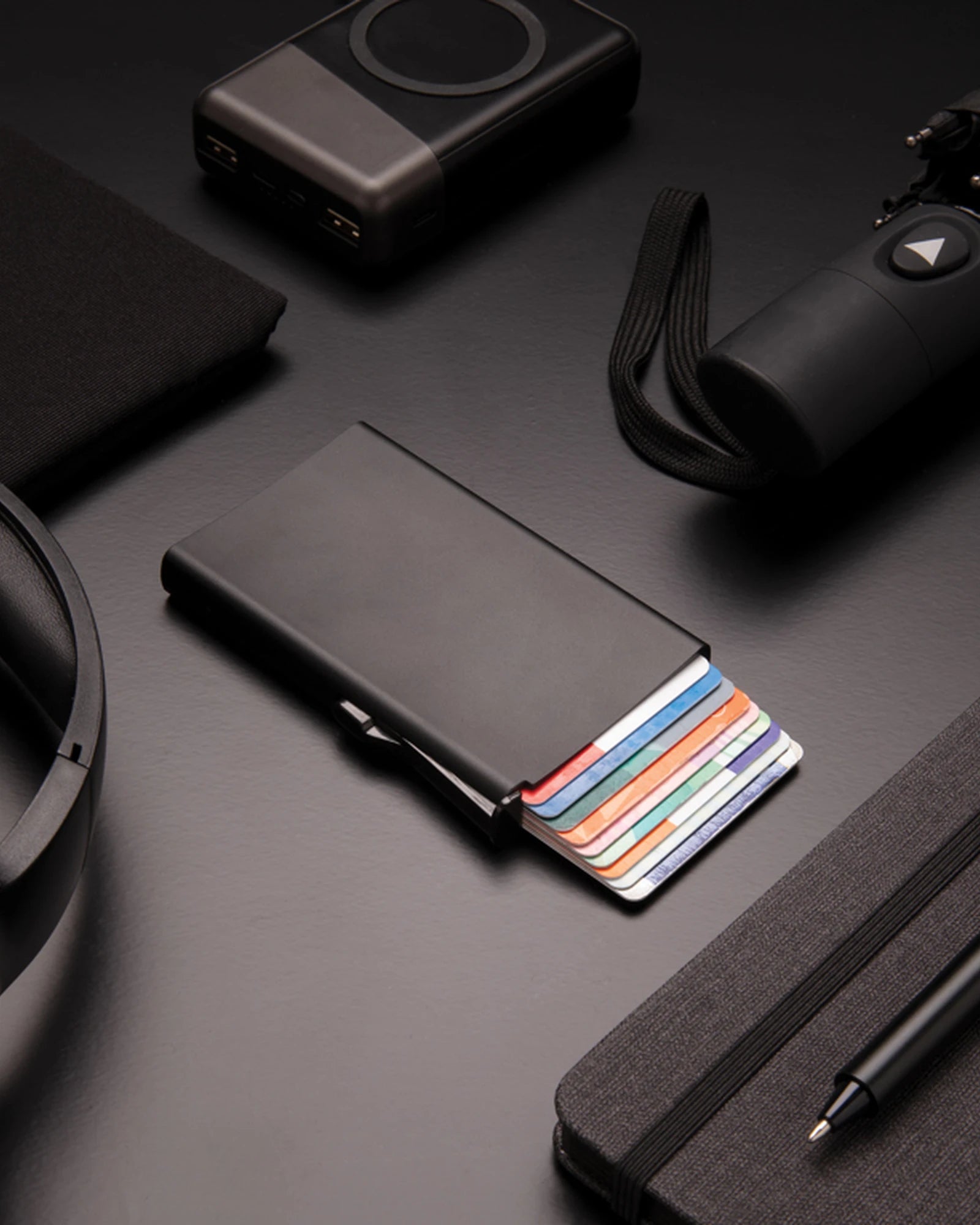 Etui na karty z aluminium anti-RFID na 10 kart z nadrukiem - 6
