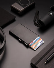 Etui na karty z aluminium anti-RFID na 10 kart z nadrukiem - 6