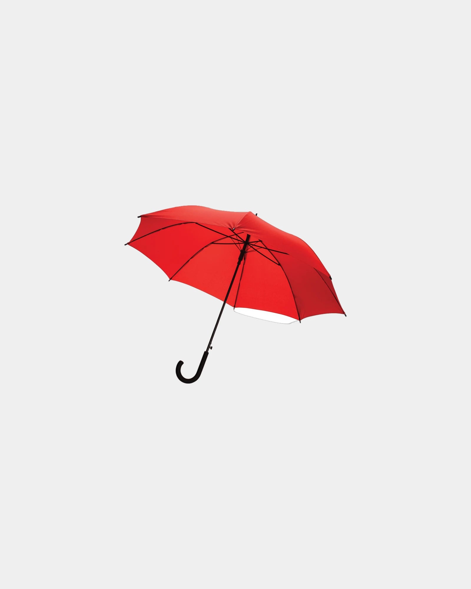 Parasol z rPET 23" z automatycznym otwieraniem z nadrukiem - Czerwony