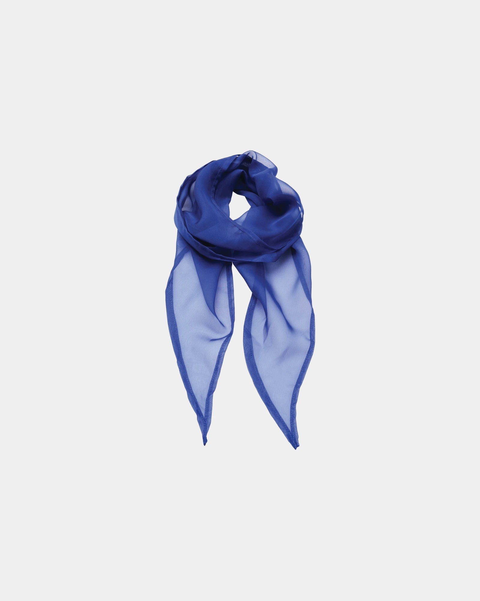 Chusta damska muślinowa z poliestru z nadrukiem - Niebieski (royal blue)