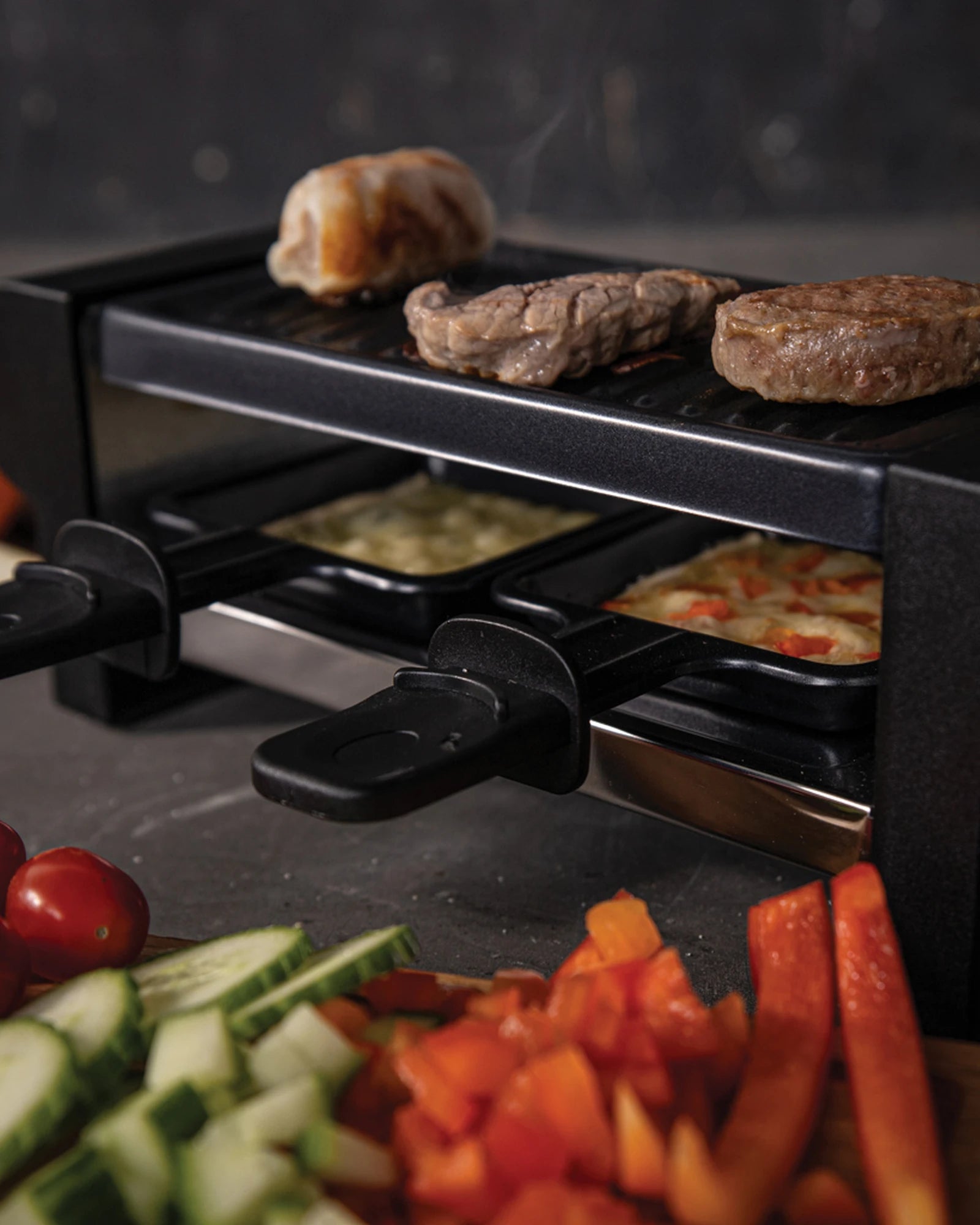 Mini urządzenie do raclette ze stali Boska 220V z nadrukiem - 10