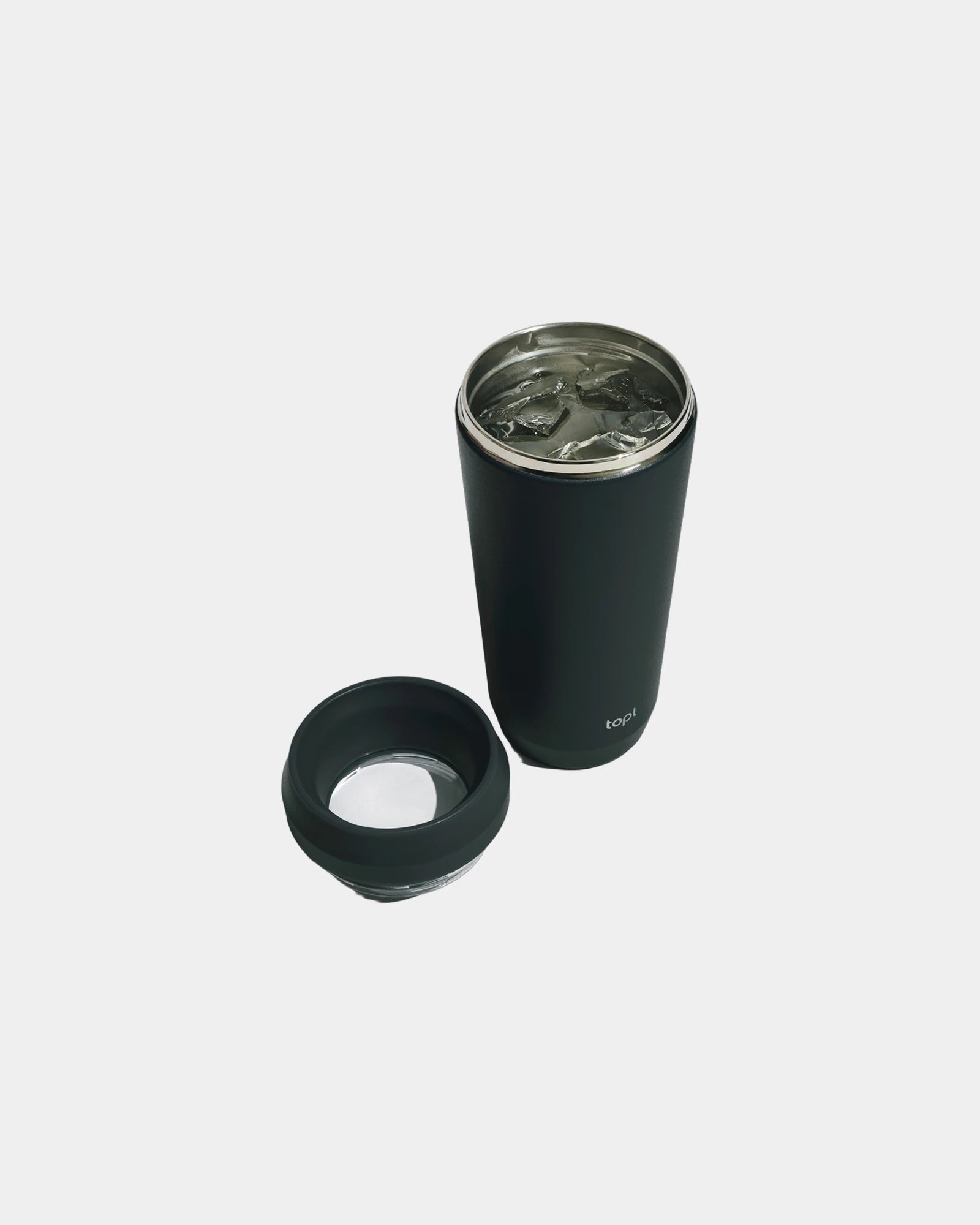 Kubek 354 ml z pokrywką 360 ze stali z recyklingu z nadrukiem - 1