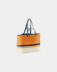 Torba typu tote z PVC i skóry 34 x 52 x 22 cm z nadrukiem - 1