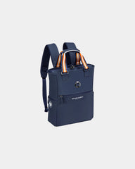 Plecak typu tote z poliuretanu z recyklingu 37x33x13 cm z nadrukiem - Niebieski