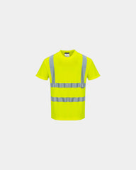 Koszulka Hi-vis z krótkim rękawem z nadrukiem - Żółty