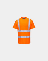 Koszulka Hi-vis z krótkim rękawem z nadrukiem - Pomarańczowy