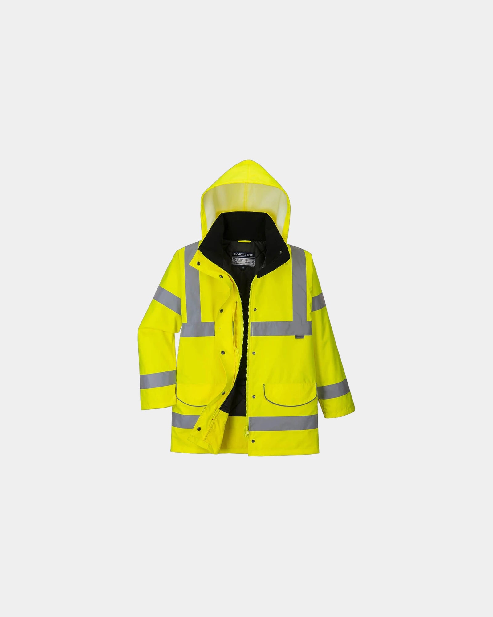 Parka damska Hi-Vis Traffic ostrzegawcza z nadrukiem - Żółty
