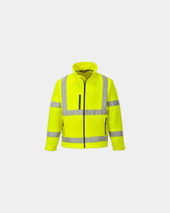 Kurtka Softshell Classic Hi-Vis ciepła i wodoodporna z nadrukiem - Żółty