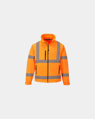 Kurtka Softshell Classic Hi-Vis ciepła i wodoodporna z nadrukiem - Pomarańczowy