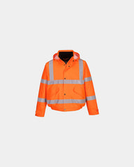 Kurtka Hi-Vis ostrzegawcza odporna na warunki atmosferyczne z nadrukiem - Pomarańczowy