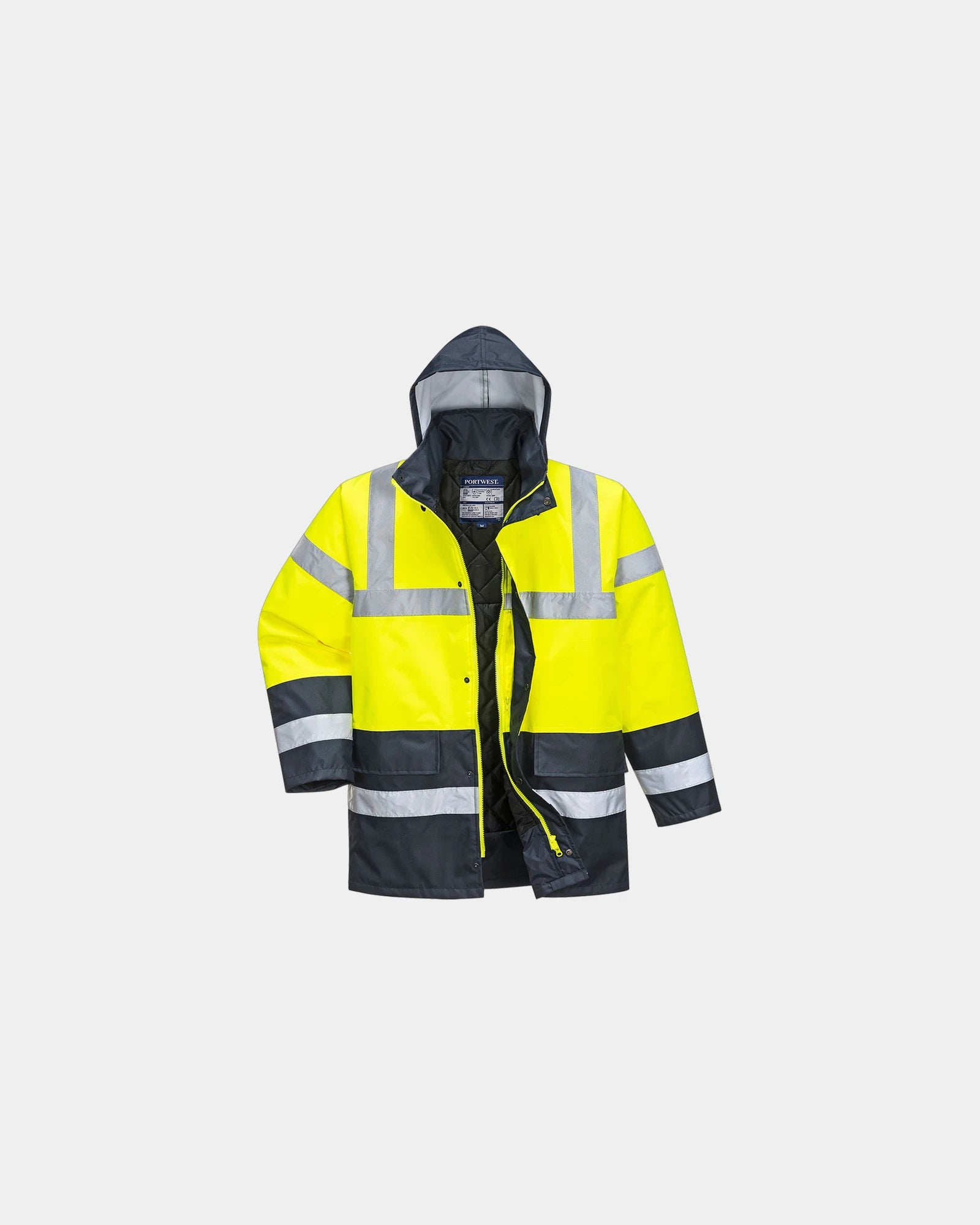 Parka dwukolorowa Traffic z nadrukiem - Żółty