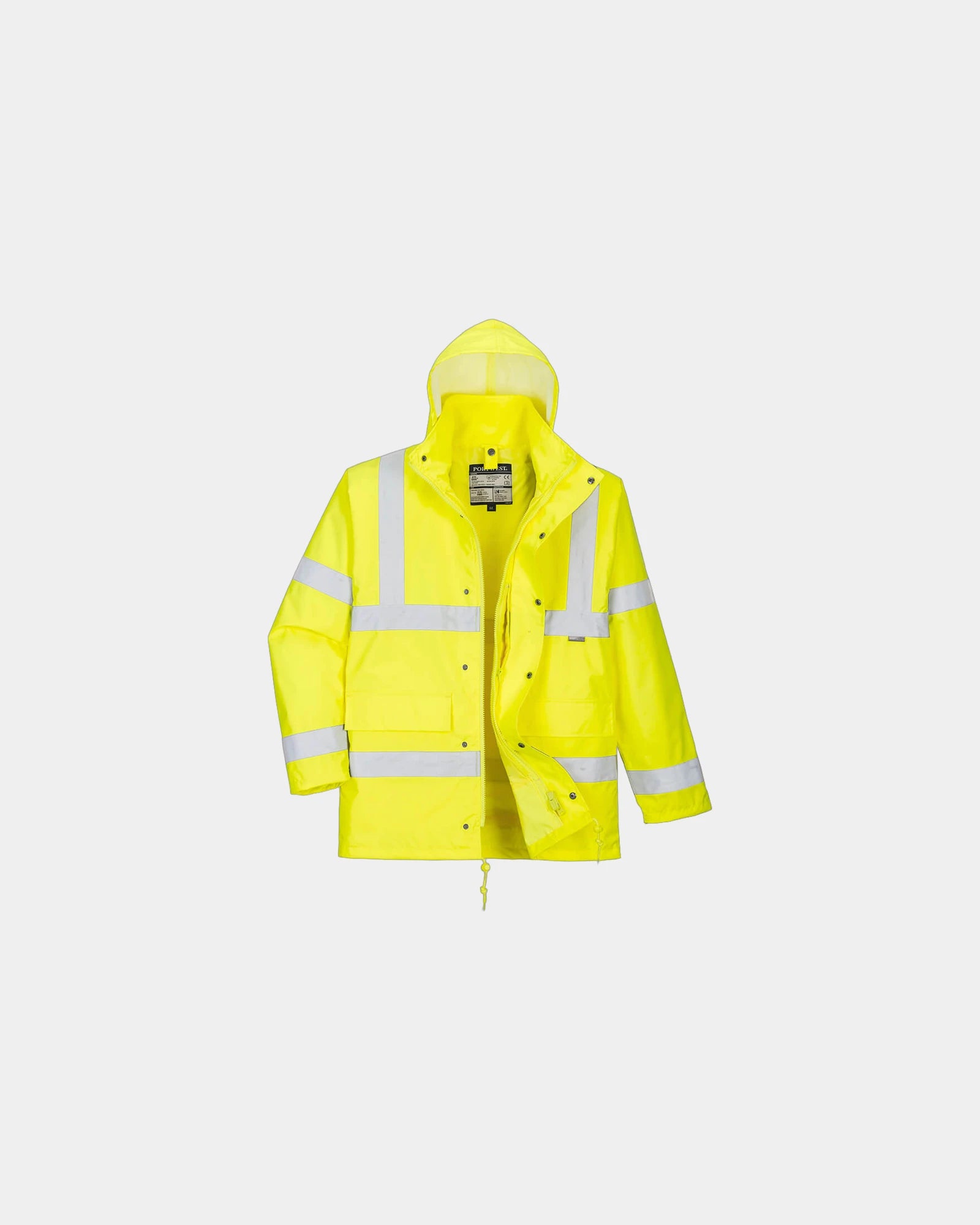 Parka wodoodporna Hi-Vis 3w1 z nadrukiem - Żółty