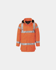 Kurtka przeciwdeszczowa hi-vis ostrzegawcza z nadrukiem - Pomarańczowy