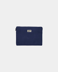 Etui na laptopa z bawełny organicznej Hindbag Leo 15" z nadrukiem - Granatowy
