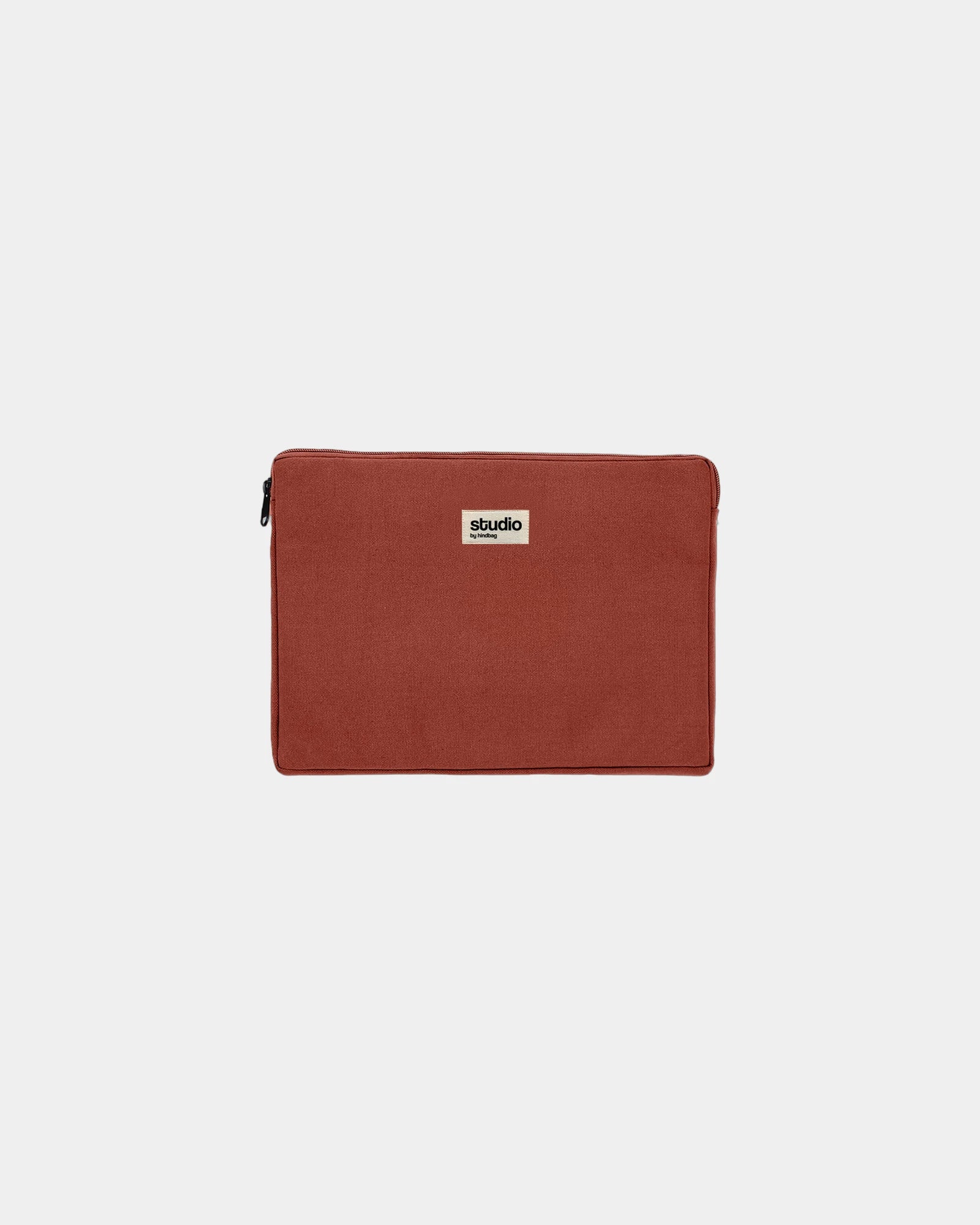 Etui na laptopa z bawełny organicznej Hindbag Leo 15" z nadrukiem - Ceglasty czerwony