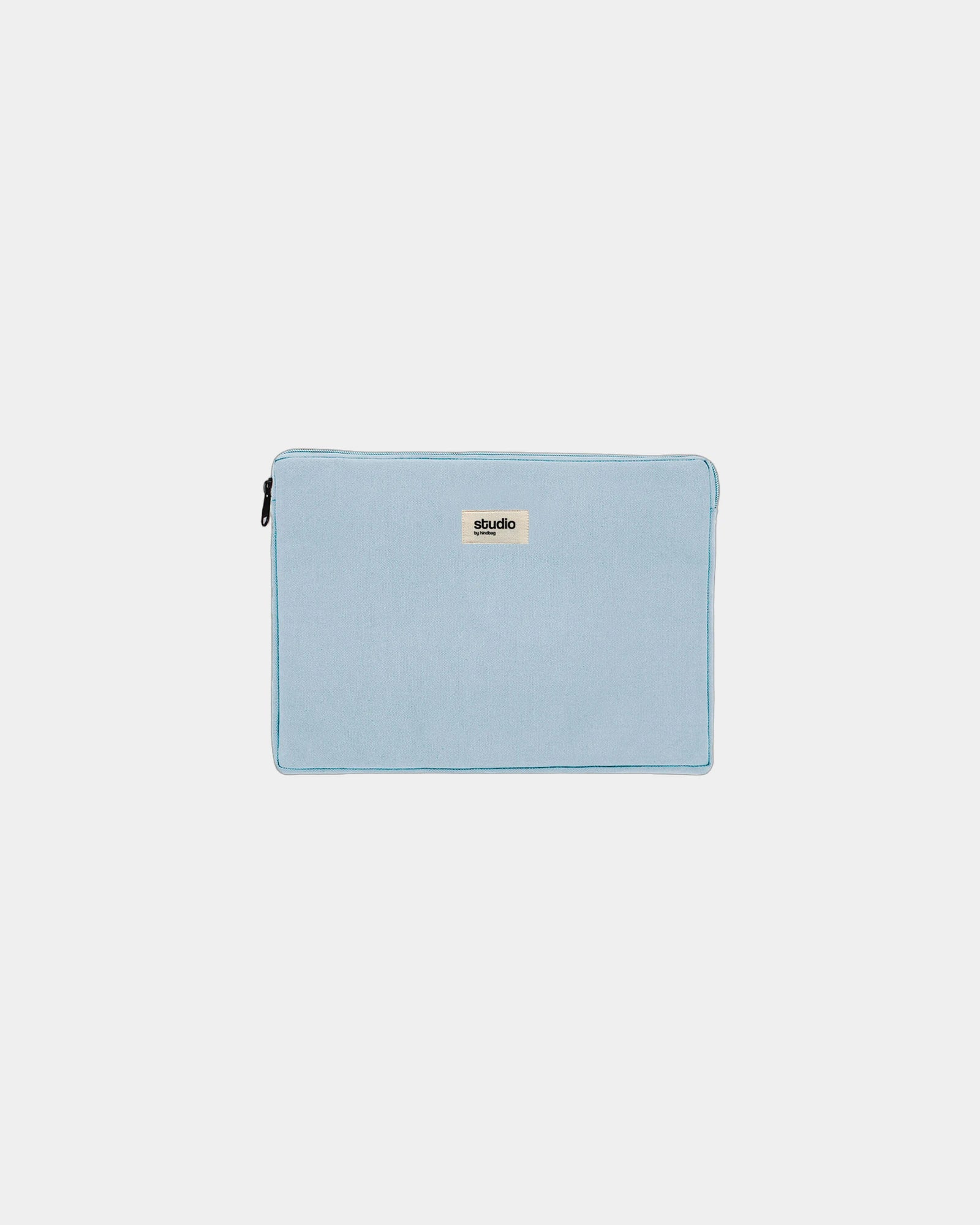 Etui na laptopa z bawełny organicznej Hindbag Leo 15" z nadrukiem - Lazurowy