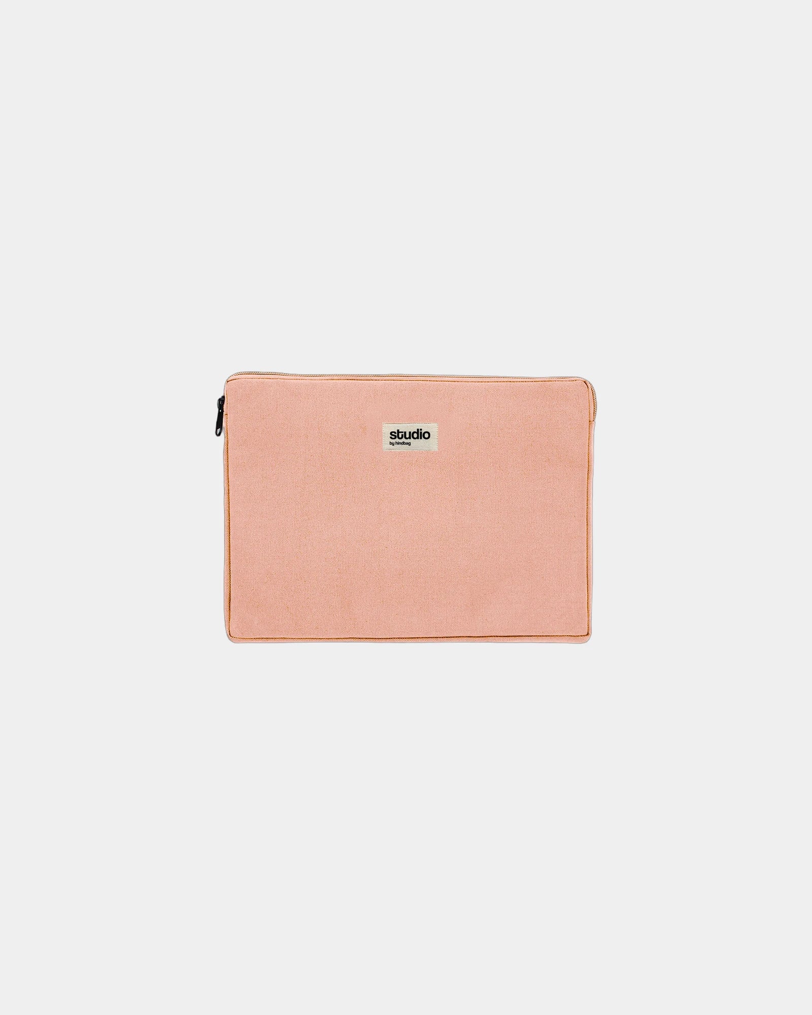 Etui na laptopa z bawełny organicznej Hindbag Leo 15" z nadrukiem - Łososiowy