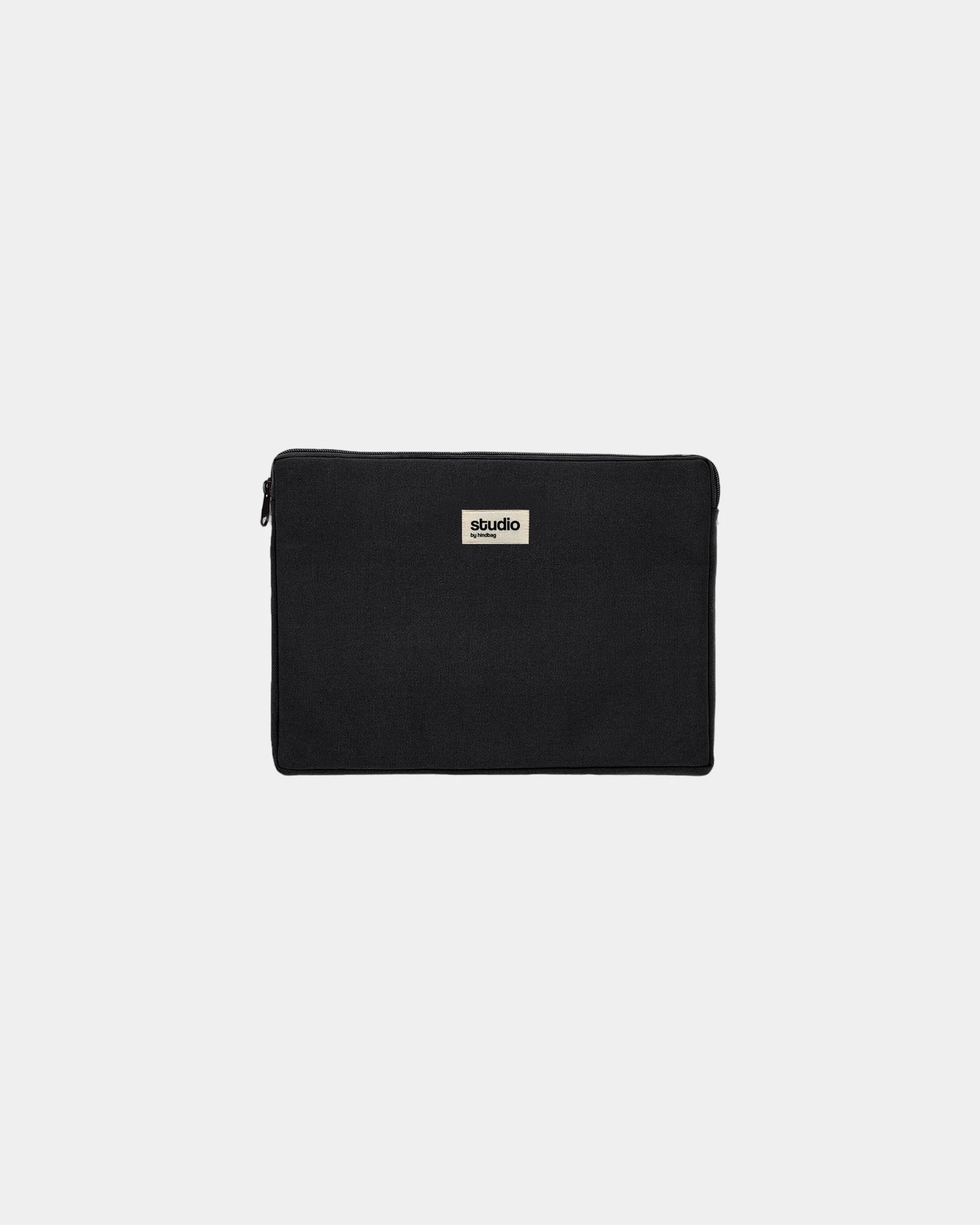 Etui na laptopa z bawełny organicznej Hindbag Leo 15" z nadrukiem - Czarny