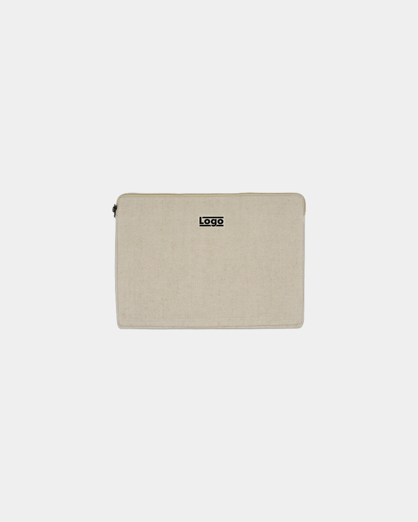 Etui na laptopa z bawełny organicznej Hindbag Leo 15" z nadrukiem - Juta