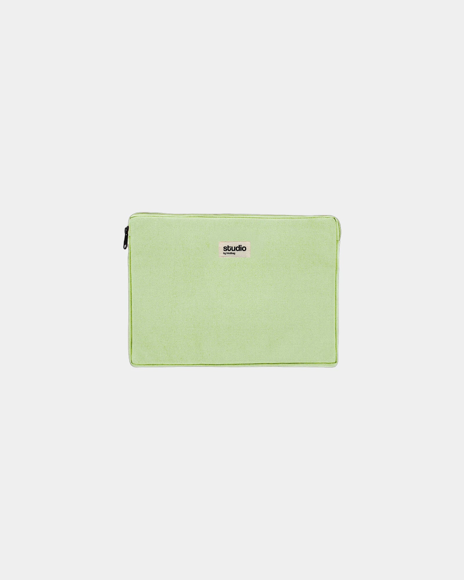 Etui na laptopa Hindbag Leo z bawełny organicznej 13" z nadrukiem - Miętowy