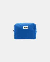 Etui z bawełny organicznej GOTS Hindbag Estelle M z nadrukiem - Królewski niebieski