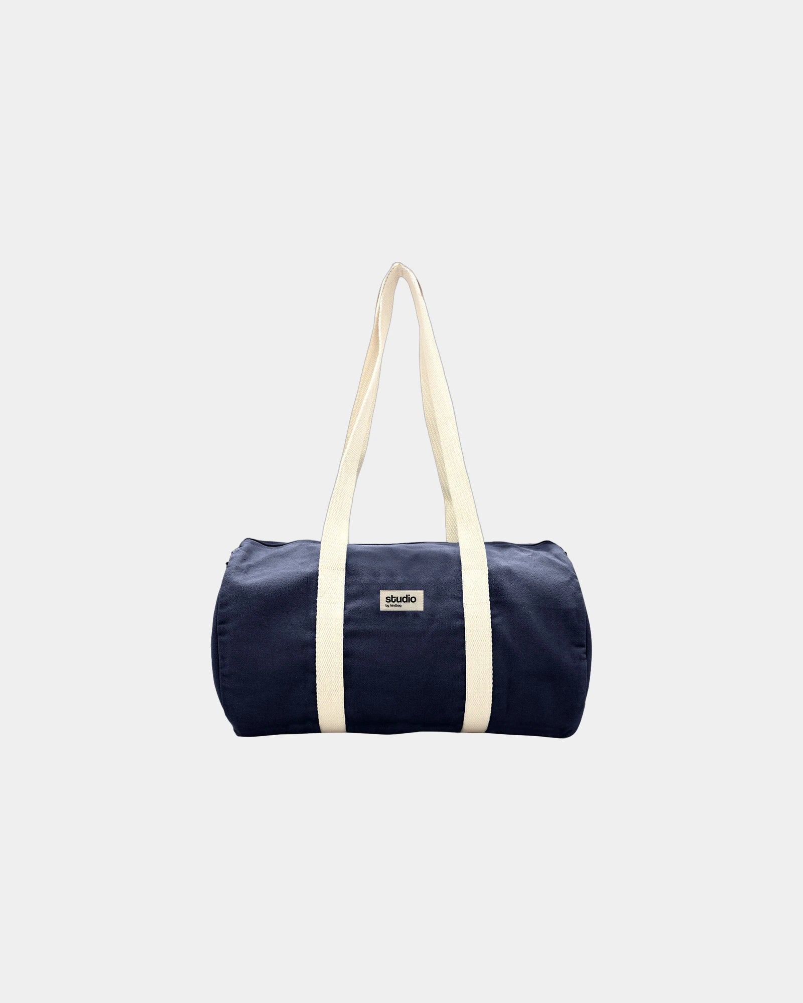 Torba duffel z bawełny organicznej Hindbag Sam z nadrukiem - Granatowy