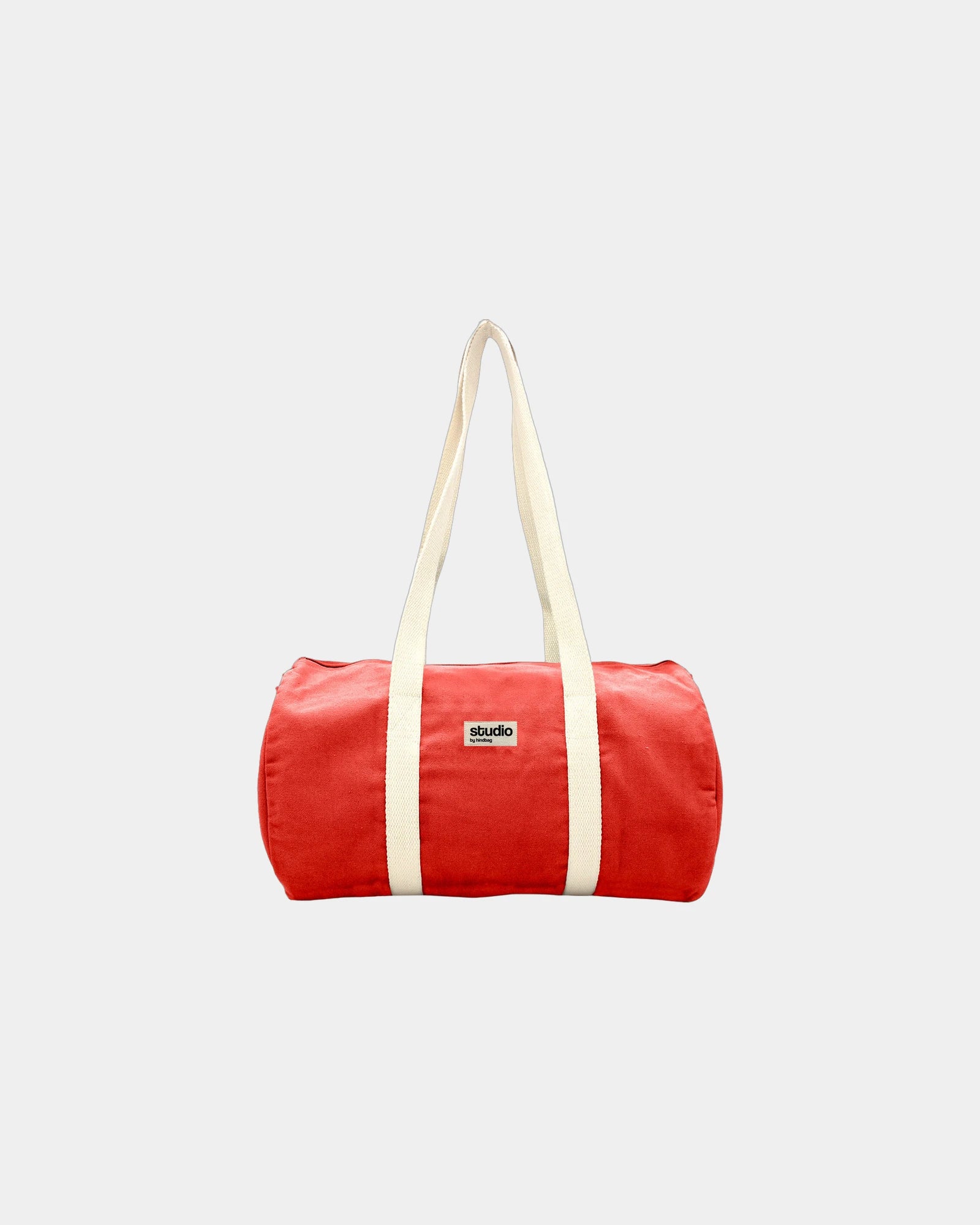 Torba duffel z bawełny organicznej Hindbag Sam z nadrukiem - Czerwony
