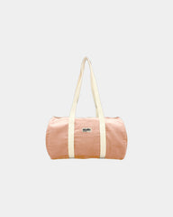 Torba duffel z bawełny organicznej Hindbag Sam z nadrukiem - Łososiowy